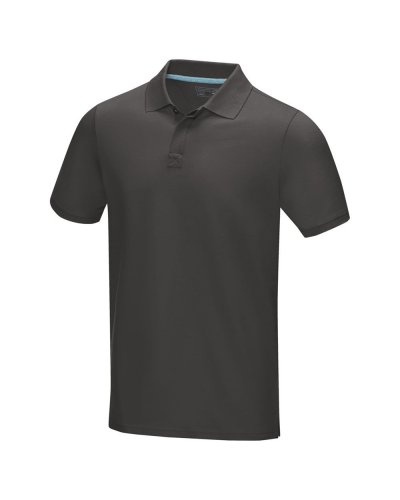 Polo Graphite a manica corta da uomo in tessuto organico Storm Grey