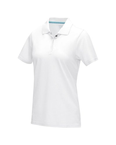 Polo Graphite a manica corta da donna in tessuto organico Bianco