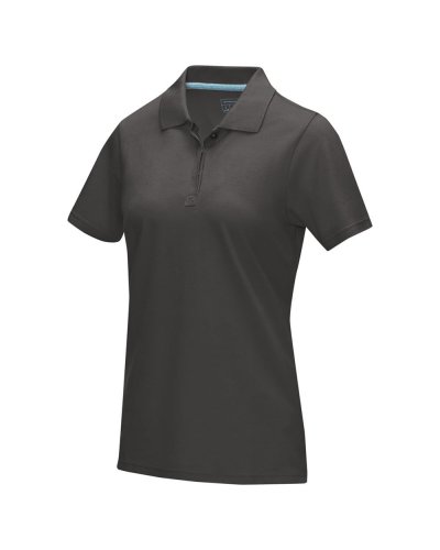 Polo Graphite a manica corta da donna in tessuto organico Storm Grey