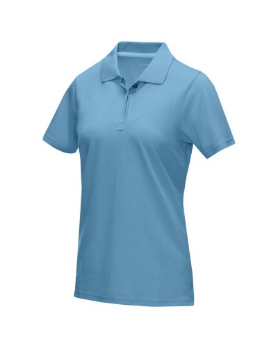 Polo Graphite a manica corta da donna in tessuto organico Blu NXT