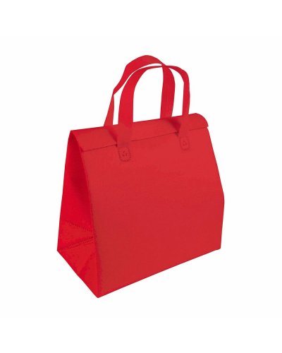 Borsa frigo multicolor in TNT laminato Rosso