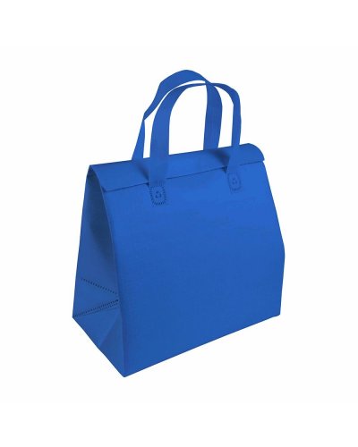 Borsa frigo multicolor in TNT laminato Blu Royal