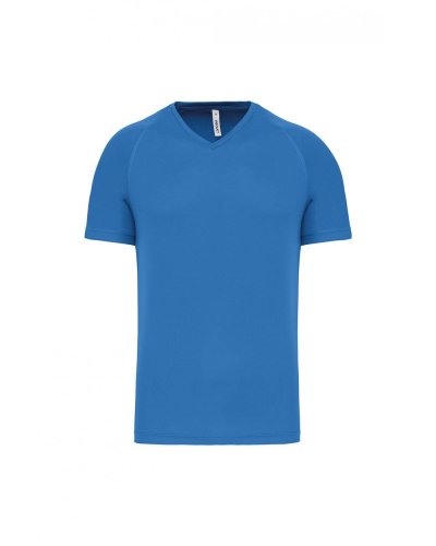 T-shirt uomo sportiva manica corta scollo a V Aqua