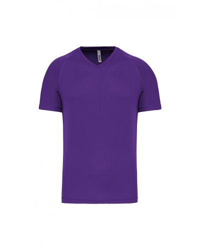 T-shirt uomo sportiva manica corta scollo a V Violet