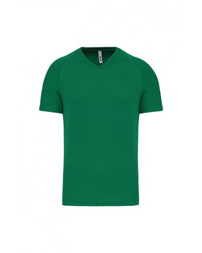 T-shirt uomo sportiva manica corta scollo a V Kelly Green