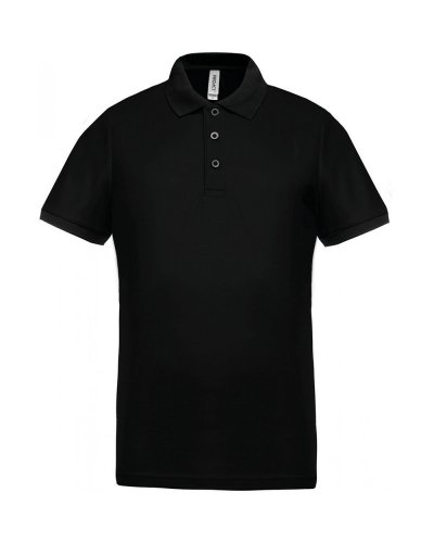 Polo piqué uomo performance Black