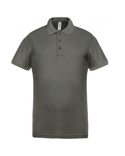 Polo piqué uomo performance Grey Heather