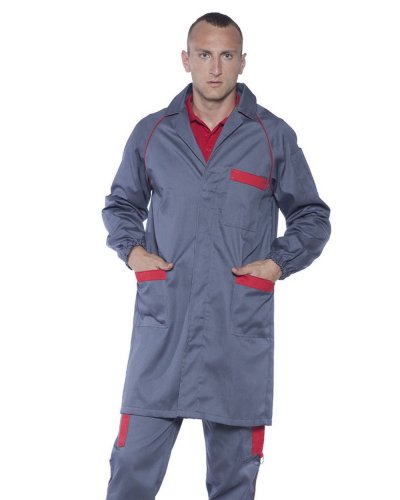 Camice unisex made in Italy Grigio / Rosso