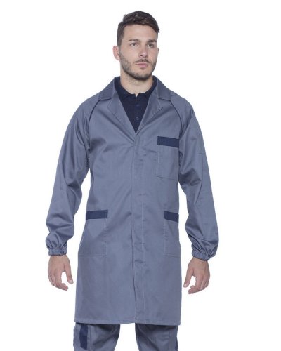 Camice unisex made in Italy Grigio/Blu Navy
