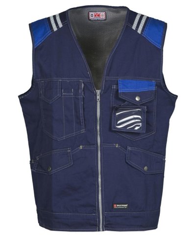 Gilet da lavoro in cotone Payper Blu Navy/Blu Royal