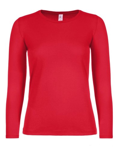 T-shirt donna e190 maniche lunghe Red