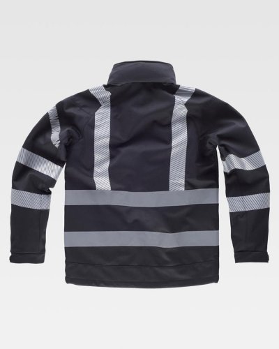 Giacca Workshell con bande riflettente