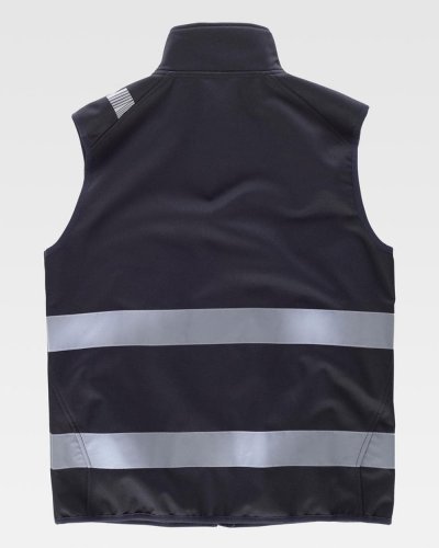 Gilet Workshell con bande riflettente