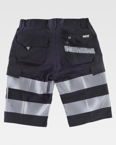 Pantalone corto con bande riflettente segmentate