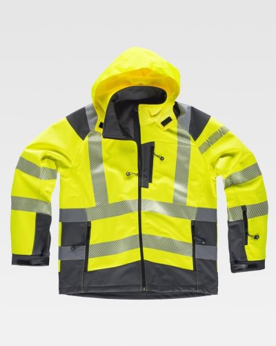 Giacca Workshell alta visibilità in poliestere