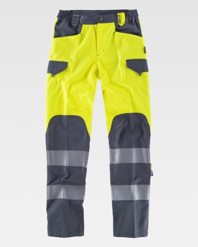 Pantalone alta visibilità con bande riflettenti segmentate
