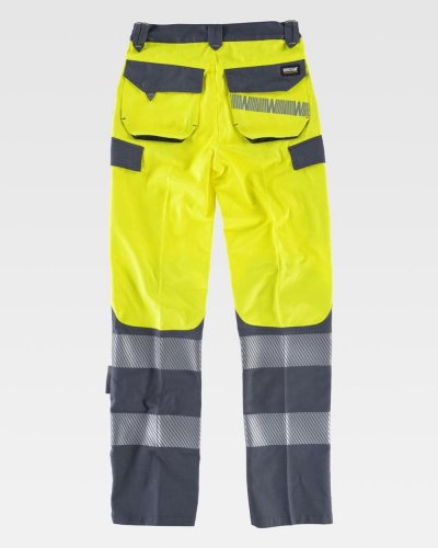 Pantalone alta visibilità con bande riflettenti segmentate