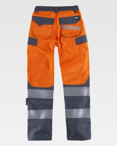 Pantalone alta visibilità con bande riflettenti segmentate
