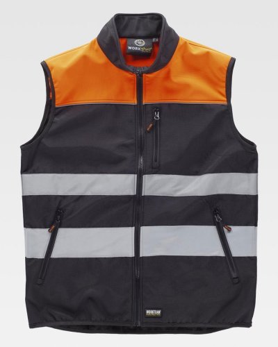 Gilet Workshell con tessuto Ripstop