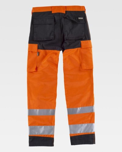 Pantalone dritto multitasche alta visibilità