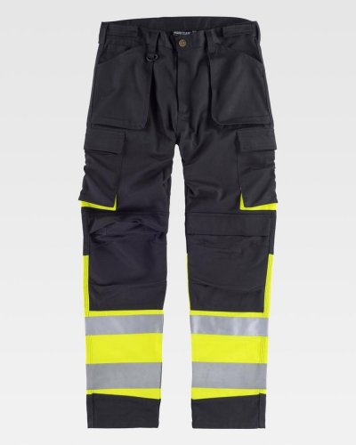 Pantalone fondo dritto bicolore