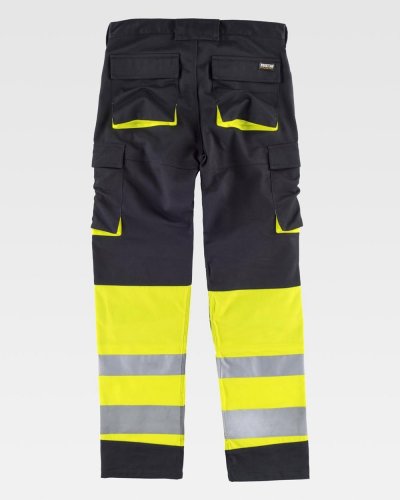Pantalone fondo dritto bicolore