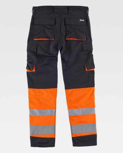 Pantalone fondo dritto bicolore