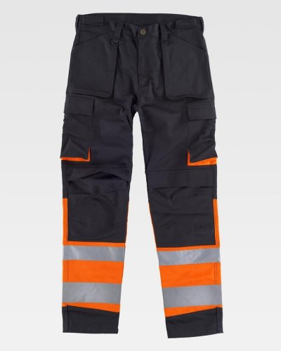Pantalone fondo dritto bicolore