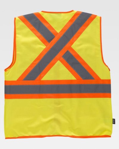 Gilet riflettente con cerniera di nylon
