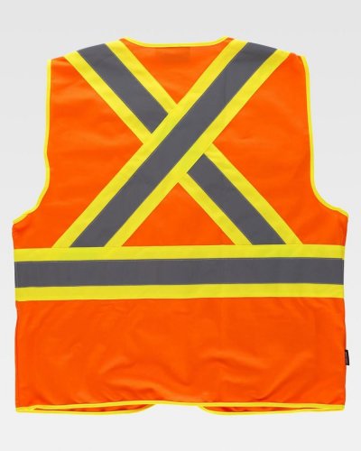 Gilet riflettente con cerniera di nylon