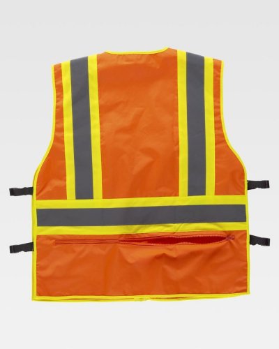 Gilet con bande rifrangenti combinate sul petto