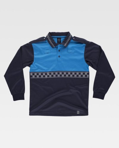 Polo combinato manica lunga NAVY / ROYAL BLUE