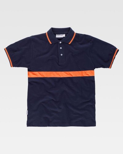 Polo manica corta banda bicolore