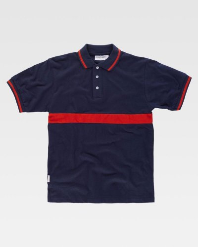Polo manica corta banda bicolore