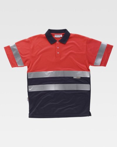 Polo certificata bicolore alta visibilità