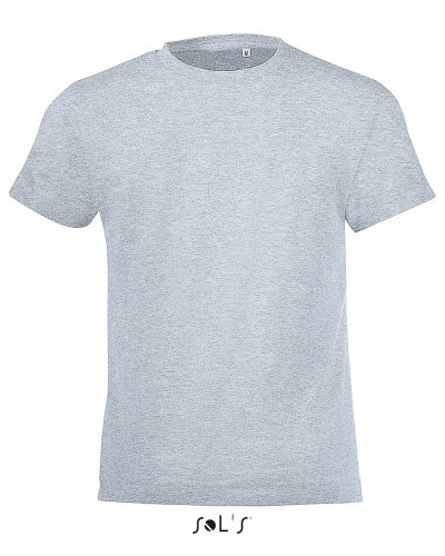 T-shirt bambino girocollo Regent Fit Celeste melange
