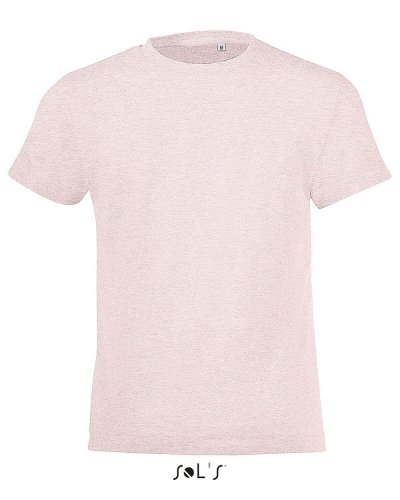 T-shirt bambino girocollo Regent Fit Rosa Melange