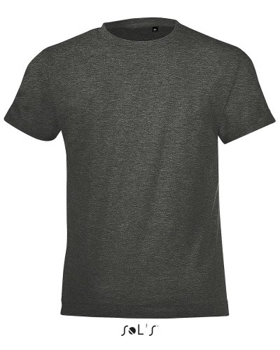 T-shirt bambino girocollo Regent Fit Antracite Melange