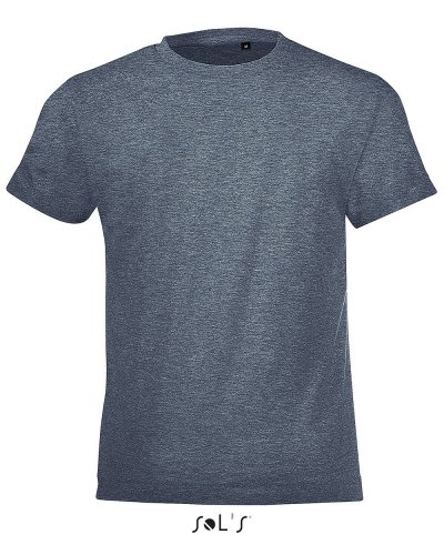 T-shirt bambino girocollo Regent Fit Denim Melange