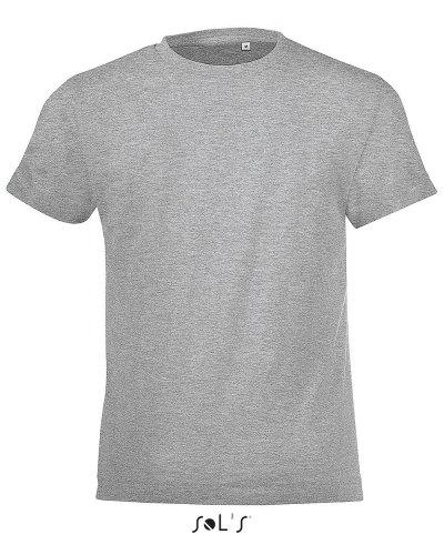 T-shirt bambino girocollo Regent Fit Grigio Medio Melange
