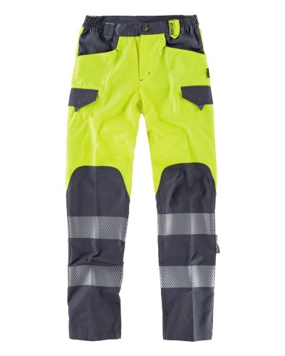Pantalone alta visibilità con bande riflettenti segmentate