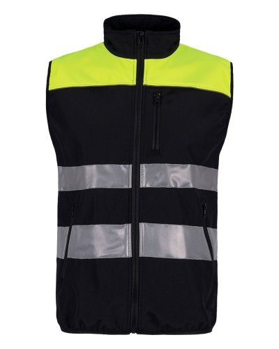 Gilet Workshell con tessuto Ripstop BLACK / YELLOW