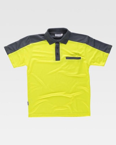 Polo maniche corte alta visibilità