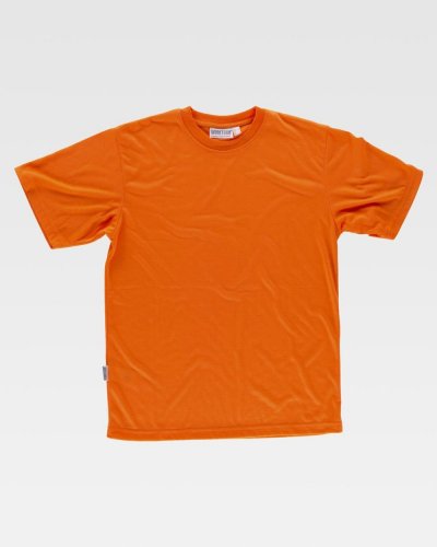 T-shirt girocollo manica corta alta visibilità ORANGE FLUO