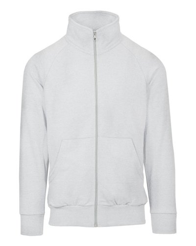 Jacket in felpa french terry zip lunga Bianco