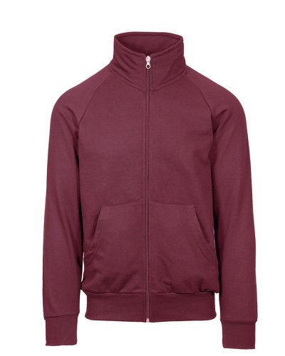 Jacket in felpa french terry zip lunga Bordeaux Sport