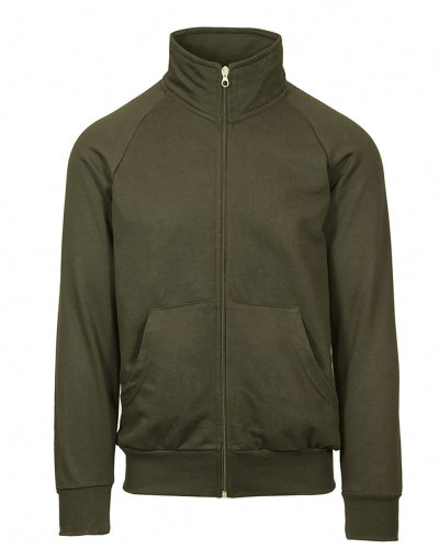 Jacket in felpa french terry zip lunga Militare