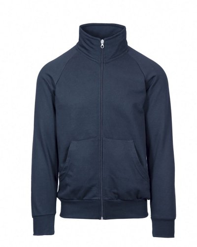 Jacket in felpa french terry zip lunga Blu
