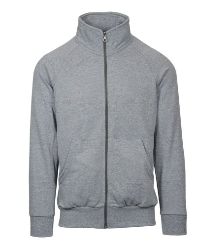 Jacket in felpa french terry zip lunga Cenere