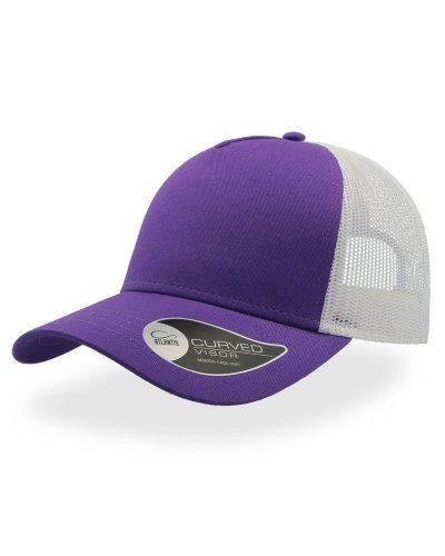 Cappellino Rapper Cotton Violet-White